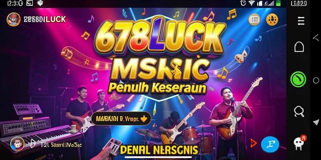 Tampilan utama permainan 678LUCK dengan gameplay musik yang menggugah semangat.