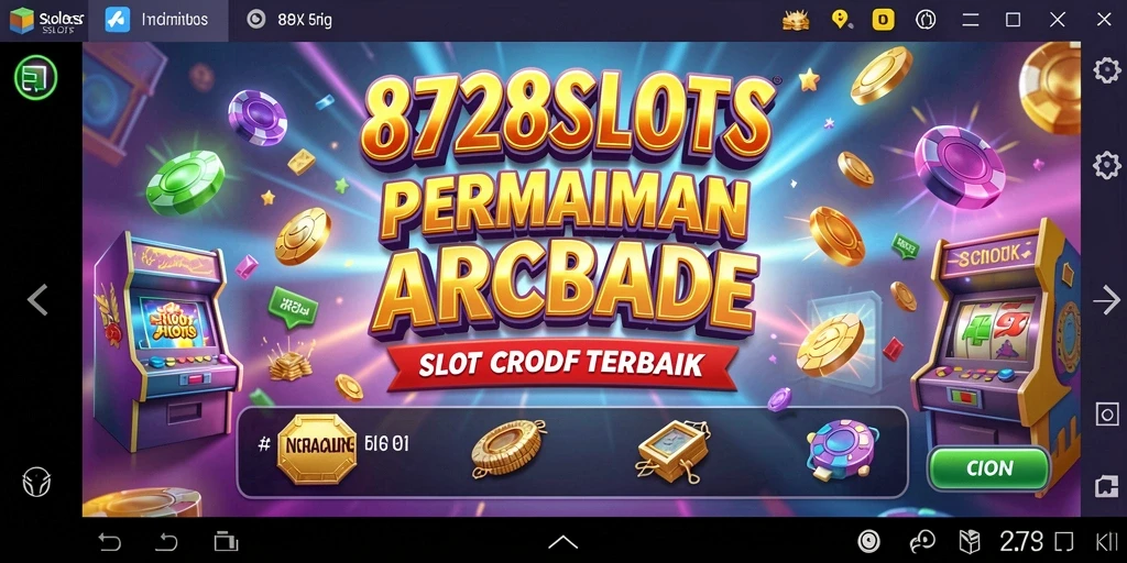 Screenshot gameplay 8728SLOTS menawarkan tampilan mesin slot yang menarik.