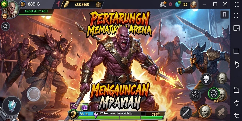 Tampilan dinamis pertarungan karakter di 88BIG yang mendebarkan.