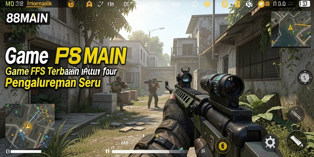 Screenshot utama 88MAIN menampilkan aksi seru dalam gameplay FPS.