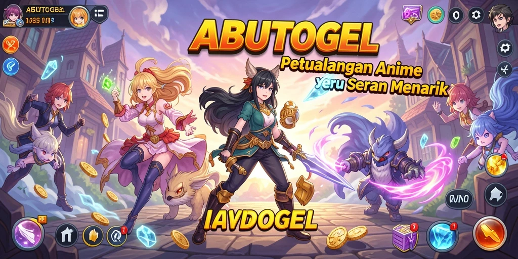 Tampilan gameplay ABUTOGEL dengan karakter anime yang menawan.