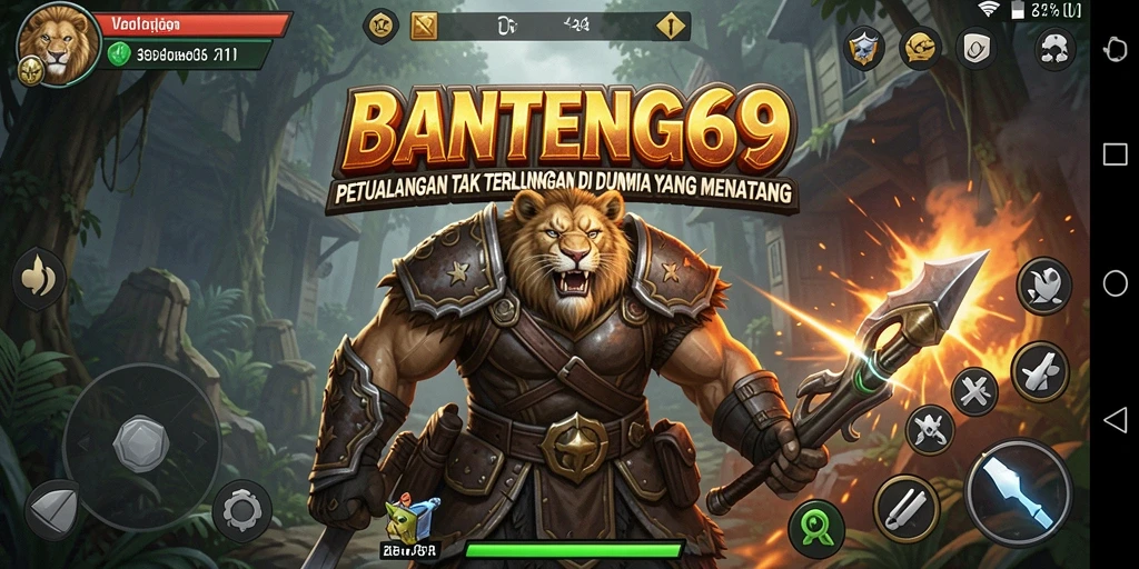 Tampilan gameplay seru di dunia petualangan BANTENG69.