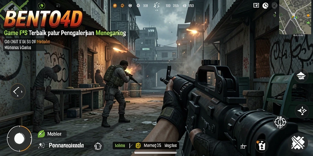 Tangkapan layar gameplay BENTO4D menampilkan aksi menegangkan dalam pertempuran.
