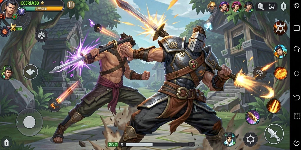 Tampilan seru dari gameplay Fighting di CERIA33.