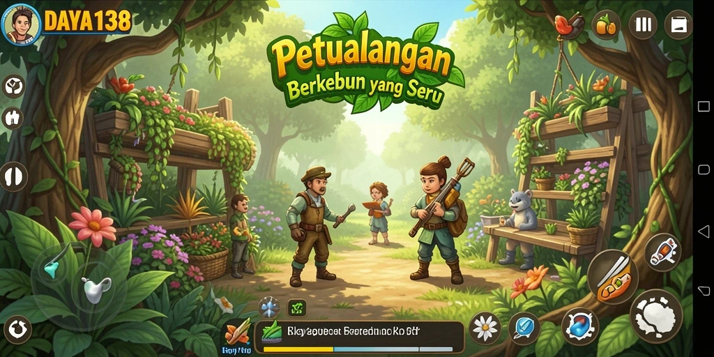 Gameplay seru dari DAYA138 dengan kebun yang luas dan hewan ternak.