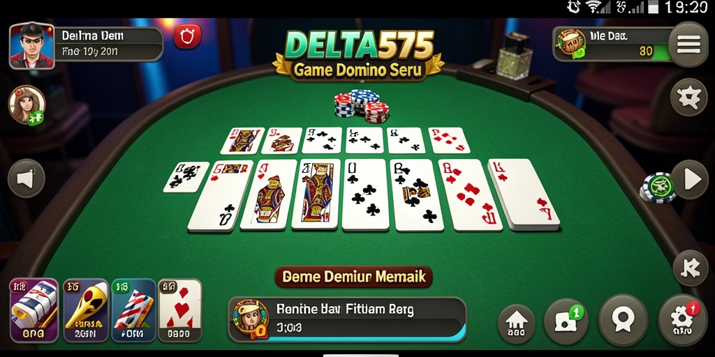 Screenshot game DELTA575 menampilkan aksi seru permainan Domino.
