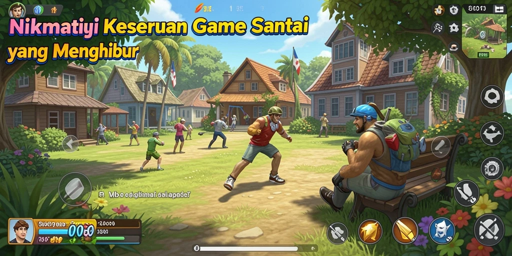 Screenshot gameplay FOMOTOTO yang menghibur dan penuh warna.