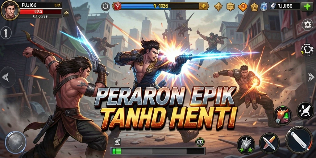 Tampilan pertarungan mendebarkan di FUJI66 dengan karakter yang kuat.
