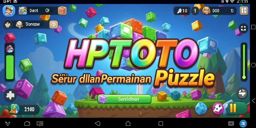 Tampilan gameplay HPTOTO yang penuh warna dan seru dalam menyelesaikan puzzle.