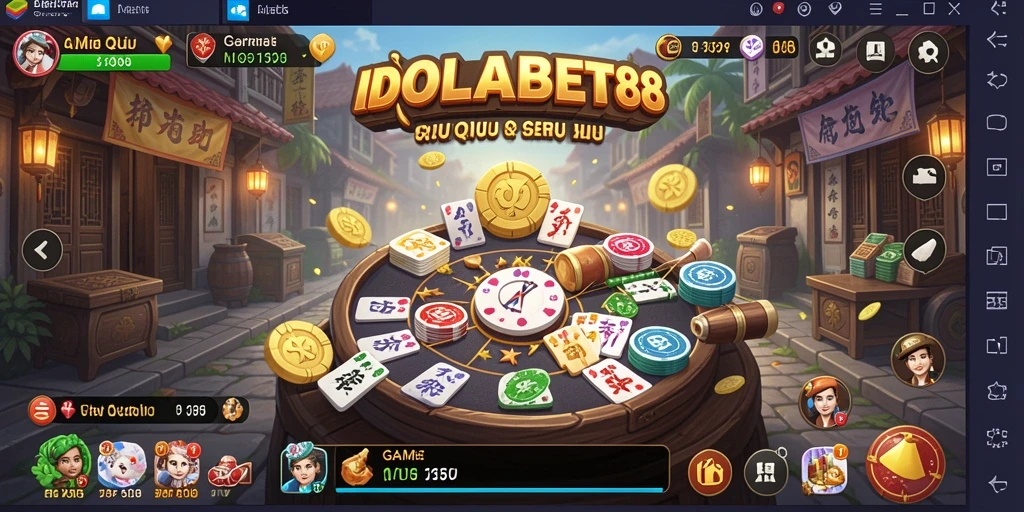 Tampilan gameplay seru dari IDOLABET88 dalam laga QiuQiu.