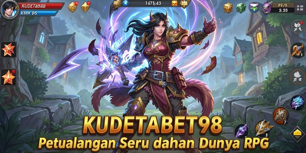 Screenshot gameplay KUDETABET98 menampilkan karakter dalam pertempuran epik.