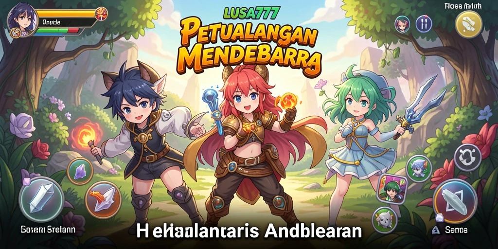 Screenshot gameplay LUSA777 yang memukau dalam dunia anime.