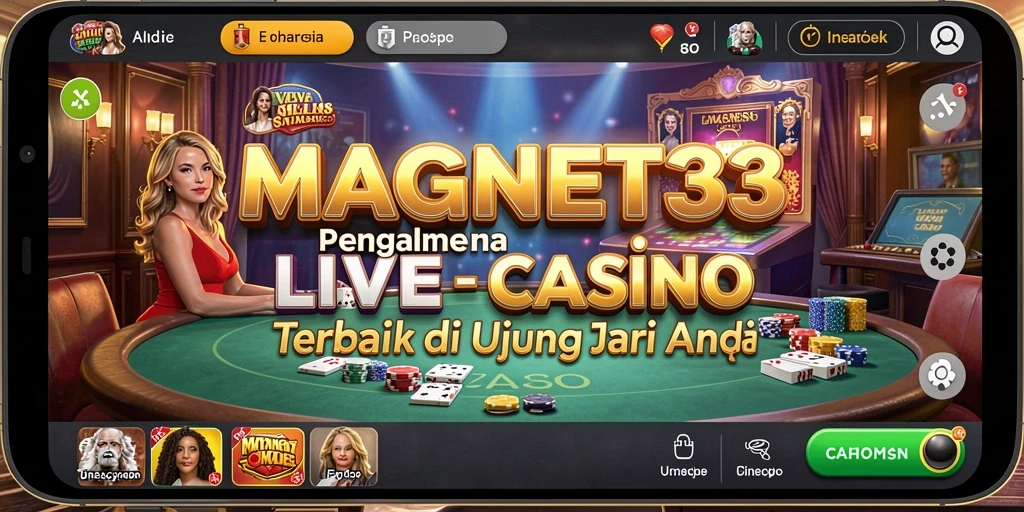 Tampilan gameplay MAGNET33 yang mendebarkan dalam suasana Live Casino.