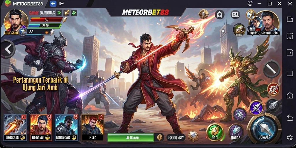 Gameplay seru dari METEORBET88 dengan pertarungan yang intens.