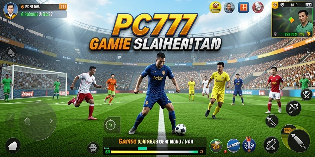 Tangkapan layar gameplay PC777 menampilkan momen seru dalam permainan olahraga.