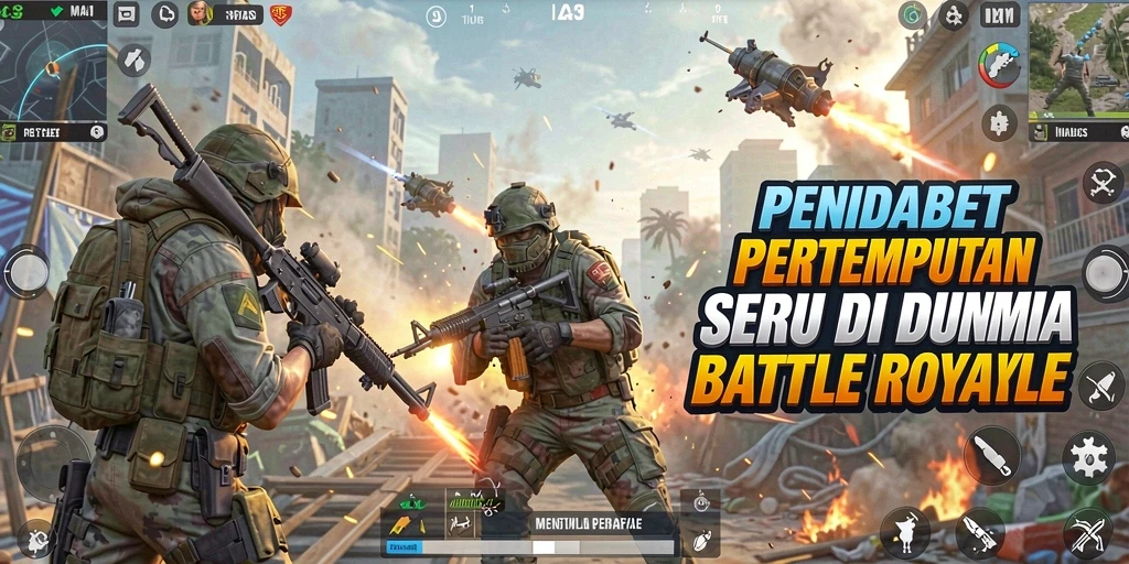 Tampilan gameplay seru di PENIDABET dalam pertempuran Battle Royale.
