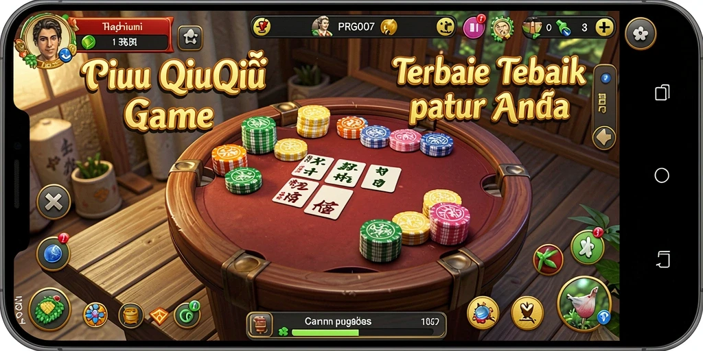 Screenshot utama PRG007 menampilkan pemain sedang berkompetisi di QiuQiu.