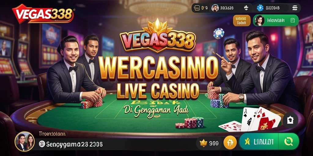 Tampilan gameplay imersif dari VEGAS338 dengan dealer langsung.