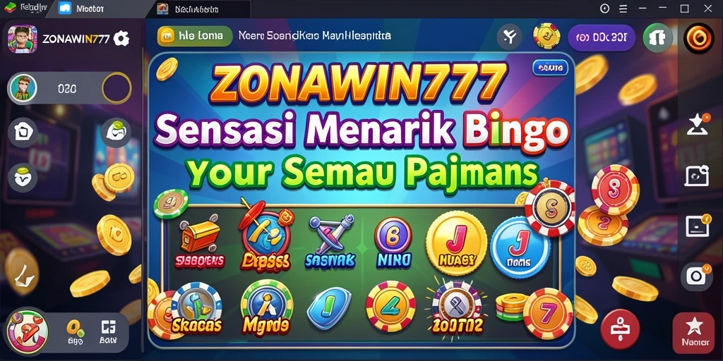 Tangkapan layar utama ZONAWIN777 menunjukkan gameplay seru Bingo.